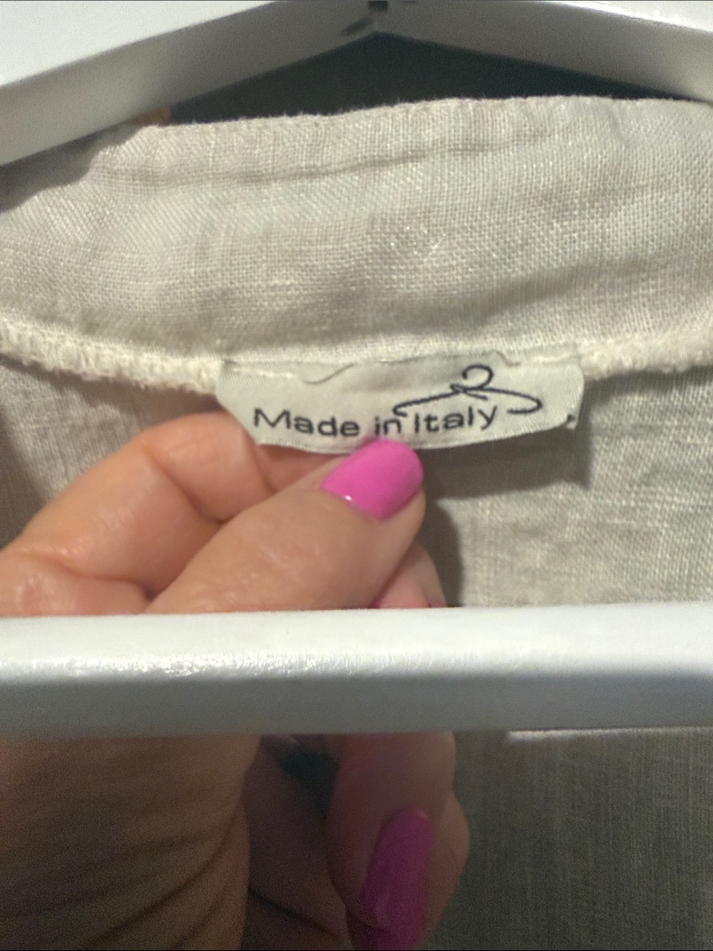 Sleeveless Ruffle Button-Front Linen Tunic - Cream - Picture 2 of 5